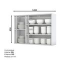 AEREO HENN 3 PORTAS 1200 MM AMERICANA BRANCO HP REF.: C352-05