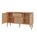 BALCÃO DALLA COSTA TELA SINTETICA 1,35 MTS C/2PT 3 GAVETAS FREIJO COD-TB331 JJ - SAIBA MAIS