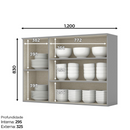 AEREO HENN 3 PORTAS 1200 MM AMERICANA CINZA HP REF.: C352-131