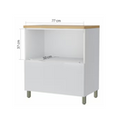 BALCÃO NESHER MARQUESA 1 PORTA + 1 GAVETA A.0,91 X P.0,52 X L.0,80 CM COR: BRC/NAT REF.: 500659