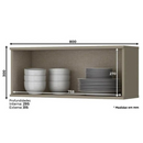 AEREO HENN CONNECT 1 PORTA BASCULANTE 800 MM DUNA/CRISTAL REF.:C54-35