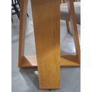 MESA DJ CELESTE DIAMETRO 1,035X1,035 MTS TAMPO CHANFRADO COR CEDRO / OFF WHITE