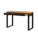 MESA ESCRITORIO DALLA COSTA F24 JPF COM GAVETA INDUSTRIAL 1,18X53 CM COR: FREIJO/PRETO