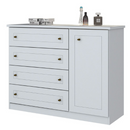 COMODA HENN AMERICANA 1 PORTA + 4 GAVETAS BRANCA HP REF.: D715-05