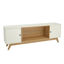 RACK DALLA COSTA R418 1,80 MTS COM 2 PORTAS COR: OFF / FREIJO REF.: R418WJ