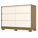 COMODA HENN RAVENNA 06 GAVETAS COR NATURE/OFF WHITE REF.: D737-127