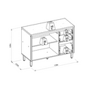 BALCÃO LINEA BRASIL PIA 1,20 MTS ALLURE 2 PORTAS 3 GAVETAS COR: JEQUITIBA/GRIS FOSCO