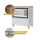 BALCÃO FORNO NESHER MARQUESA 1 GAVETAS + CAIXA A.0,91 X P.0,52 X L.0,80 CM COR: BRC/NAT REF.: 500731