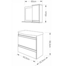 BANHEIRO MGM GRECIA BALCÃO + PIA + ESPELHEIRA 0,65 CM COR AMENDOA OFF WHITE REF.: 882.34