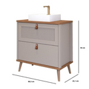 BANHEIRO MGM VENETO BALCÃO + PIA SOBREPOR 0,80 CM COR CAP. / FREIJO REF.: 22458.50 S/ PAINEL S/ ESP.