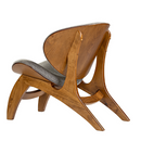 POLTRONA MILLER INTERIORES MODELO PEROLA LAMINADO CASTANHO TECIDO L-58 COR 00043 TAUPE