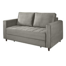 SOFA CAMA SALA ESTOFADOS BELIZE 1,60 MTS COM COLCHAO DE CASAL TECIDO COR: CINZA CLARO
