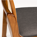 BANQUETA MILLER INTERIORES ALTA LISBOA ENCOSTO RATAN2 COR CASTANHO TELA SEXTAVADA L-58 COR:0043TAUPE