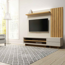 MODULO PROVINCIA RACK COM PAINEL IVAR COM 2 MOCULOS LATERAIS CINAMOMO/OFF WHITE FOSCO REF.: PA28751