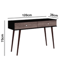 APARADOR MOVEL BENTO 2 GAVETAS COR PRETO/RUSTICO