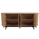 BALCÃO DALLA COSTA CURVO TB296 1,80 CM COM 4 PORTAS COR: JPF FREIJO PRETO FOSCO