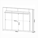 PAINEL IMCAL ARC 1,80M COM KIT LED COR OFF WHITE / NATURE