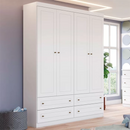 ROUPEIRO HENN AMERICANO 4 PORTAS DE ABRIR BRANCO