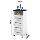 BALCÃO PASSE BEM AÇAI BRANCO/MARMORE