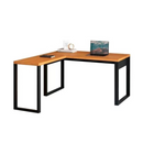 MESA DE CANTO ESCRITORIO DALLA COSTA F22 JPF INDUSTRIAL 1,35X1,58 CM COR:FREIJO/PRETO