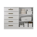 COMODA NOVO HORIZONTE SPACE 5 GAVETAS + 2 PORTAS COR: BRANCA 23 REF.: 15291364