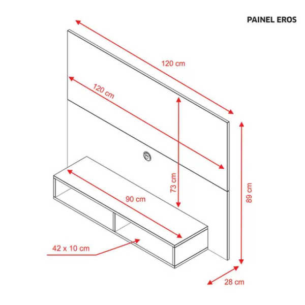 PAINEL NOTAVEL EROS REF.: 173 COR: PRETO TX