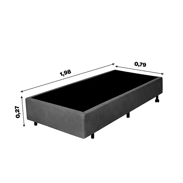 BOX DF BOX LINHO CINZA 51 0,79X1,98X0,27 REF.: 833 - QUEEN (QUEEN - CLIENTE DEVE COMPRAR 2 UNIDADES)
