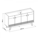 BUFFET LINEA BRASIL ABRUZZO COR: NATURE / OFF WHITE