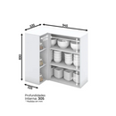 AEREO HENN CANTO RETO 1 PORTA AMERICANA BRANCO HP REF.: C359-05