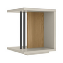 MESA DE CANTO LINEA BRASIL BONITO COR CARVALHO/OFF WHITE BRILHO