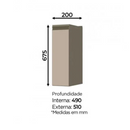 BALCÃO HENN CONNECT CONDIMENTOS 200 DUNA/CRISTAL REF.: C60-35