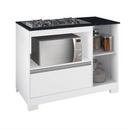 BALCÃO COOKTOP NOTAVEL NT 3050 REF.: 134 COR: BRANCO NEW / GRAN BRANCO TAMPO RECORTADO PARA 5 BOCAS