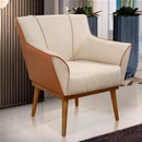 POLTRONA FIORI EVORA ESTOFADA PÉ COR PINHÃO TECIDO 267