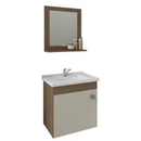 BANHEIRO MGM IRIS BALCÃO + PIA + ESPELHEIRA 0,44 CM COR: AMENDOA/BRANCO REF.: 9944.33