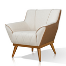 POLTRONA FIORI EVORA ESTOFADA PÉ COR PINHÃO TECIDO 267