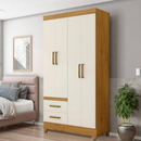 ROUPEIRO MOPAR MONZA 4 PORTAS E 2 GAVETAS COR: FREIJO/OFFF WHITE ALT2,11 X LARG1,12 X PROF 0,45