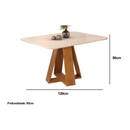 MESA DJ CELESTE 1,20X0,90X30 MTS TAMPO CHANFRADO CURVO COR CEDRO / OFF WHITE