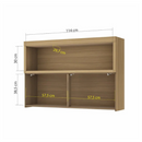 Cozinha 7 Peças 7 Portas 7 Gavetas Marquesa 100% Mdf Branco/Nature