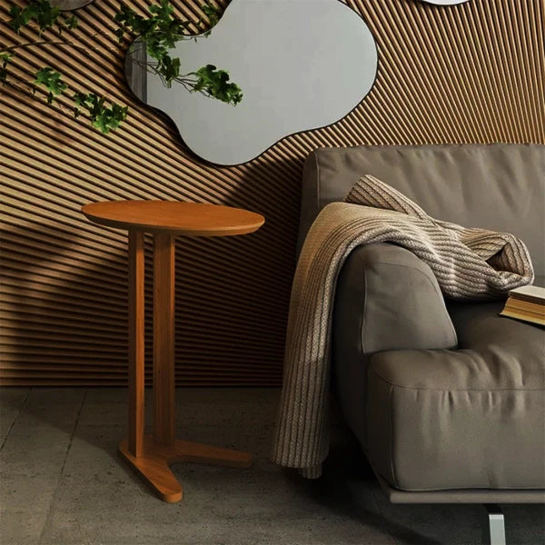 MESA LATERAL DALLA COSTA OVAL 0,60 CM TB604 JJ - FREIJO