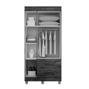 GUARDA ROUPA MOPAR CHILE 3 PORTAS E 2 GAVETAS COR: FREIJO/OFFF WHITE ALT 1,81 X LARG0,82X PROF 0,40