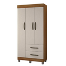 GUARDA ROUPA MOPAR CHILE 3 PORTAS E 2 GAVETAS COR: FREIJO/OFFF WHITE ALT 1,81 X LARG0,82X PROF 0,40