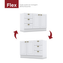 BALCÃO HENN PIA 1200 MM 2 PORTAS + 3 GAVETAS AMERICANA BRANCO HP (SEM TAMPO) REF.: C353-05