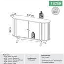 BALCÃO DALLA COSTA CURVO TB289 1,30 CM COM 2 PORTAS COR: JPF FREIJO PRETO FOSCO