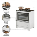 BALCÃO COOKTOP NOTAVEL NT 3110 REF.: 134 COR: BRANCO NEW / GRAN BRANCO TAMPO RECORTADO PARA 4 BOCAS