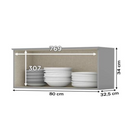 AEREO HENN 1 PORTA BASCULANTE 800 MM AMERICANA CINZA HP REF.: C354-131