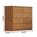 COMODA NOVO HORIZONTE BELLO 8 GAVETAS COR: CAMURU REF:10120365