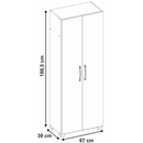 MULTIUSO NOTAVEL NT 4020 REF.: 241 COM CHAVE COR: FREIJO TREND / OFF WHITE