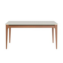 MESA PROVINCIA ADDAR 1,60X0,90 COM VIDRO COR: OFF WHITE FOSCO / NATURAL REF.: PA1030951