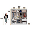 ROUPEIRO NOVO HORIZONTE NEW VERTICE 6 PORTAS 4 GAVETAS COR: BRANCO REF:18064391 A2,36XL2,10XP0,56