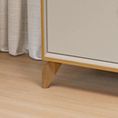 RACK LINEA BRASIL DUBAI MEDIDAS 1,60 X 0,59X 0,38 COR TAUARI/OFF WHITE FOSCO